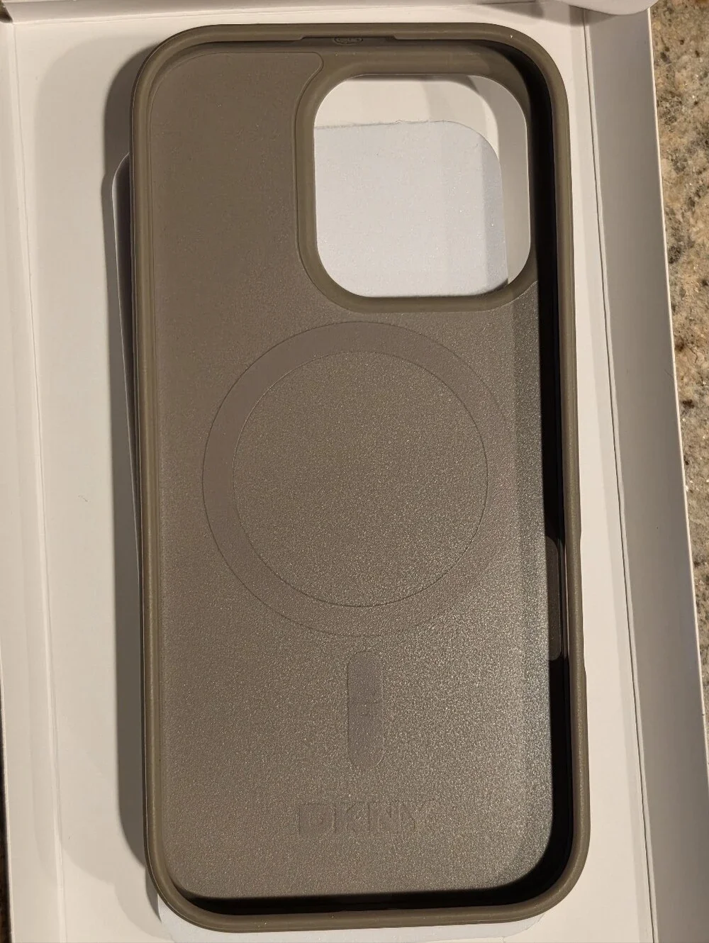 DKNY Taupe Textured iPhone 16 Pro Case